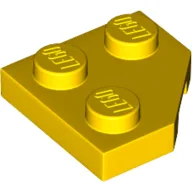 Wedge Plate 2 x 2 Cut Corner / Yellow