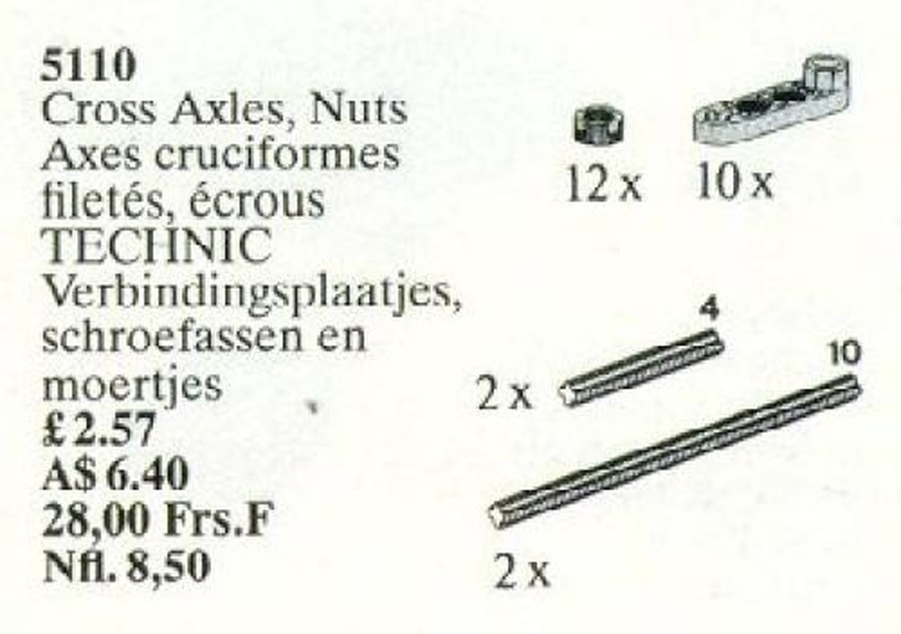 Lego Cross Axles, Nuts