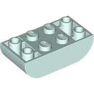 Brick Curved Inverted 2 x 4 Double / Light Aqua