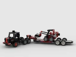 Semi trailer truck with HOG steering