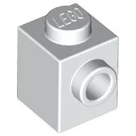 Brick Special 1 x 1 with Stud on 1 Side / White