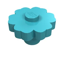 Plant, Flower 2 x 2 - Round [Solid Stud] / Medium Azure