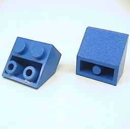 Brick Sloped Inverted 45° 2 x 2 [Round Bottom Pin] / Blue