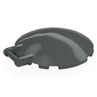 Lego Dish 6 x 6 Inverted - No Studs with Handle / Dark Bluish Gray