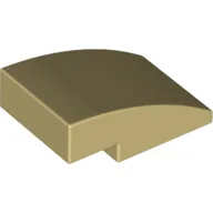 Brick Curved 3 x 2 No Studs / Tan