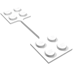 Hinge Coupling, Two Connected 2 x 2 Plates [Nylon] / White