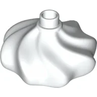 Duplo Cake Swirl Decoration with Top Stud / White