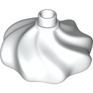 Lego Duplo Cake Swirl Decoration with Top Stud / White