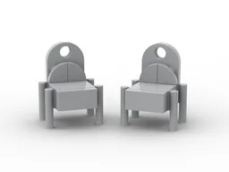 Garden Chairs - Minifig Scaled