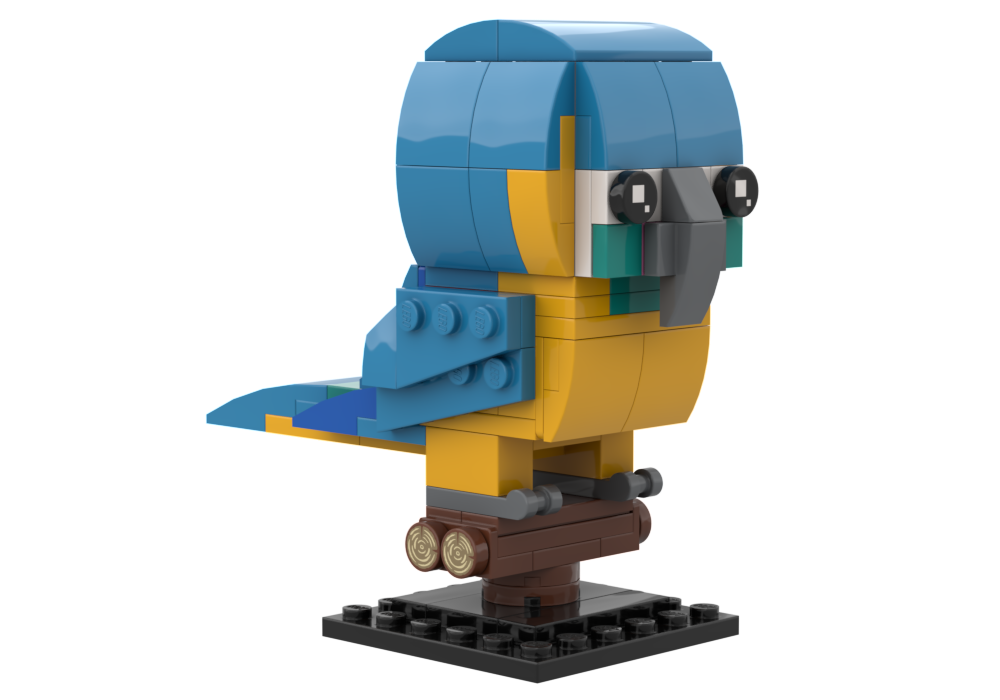 Lego Blue Throated Macaw: Birdheadz