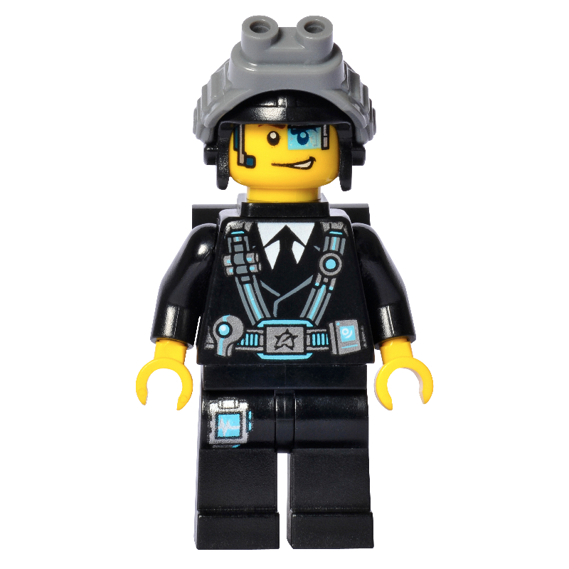Lego Agent Curtis Bolt with Neck Bracket and Goggles
