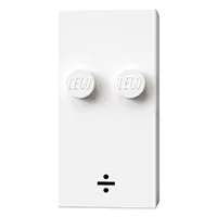 Braille Brick 2 x 4 with 2 Studs ⠒ and '÷' Print / White