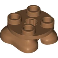 Feet, 2 x 2 x 2/3 with 4 Studs on Top / Medium Nougat