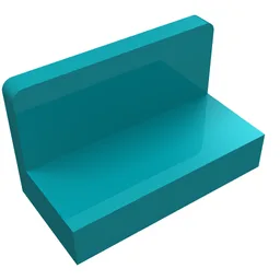 Panel 1 x 2 x 1 [Rounded Corners] / Dark Turquoise