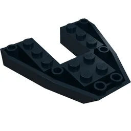 Brick Wedged, Sloped Inverted 6 x 6 x 1 Boat Bow / Black