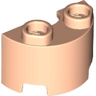 Lego Brick Round, Half 1 x 2 / Light Nougat