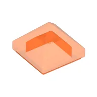 Brick Sloped 45° 1 x 1 x 2/3 Quadruple Convex [Pyramid] / Trans-Neon Orange