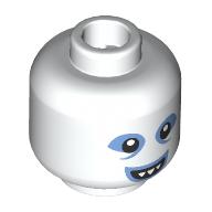 Lego Minifig Head Shock, Medium Blue Eyeshadow, Lips, Smile, Sharp Teeth/Black Gap / White