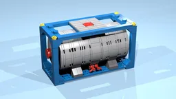 20-Feet Container (8 studs wide) with gray Tank