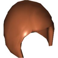 Lego Hair Mid-Length, Smooth / Dark Orange