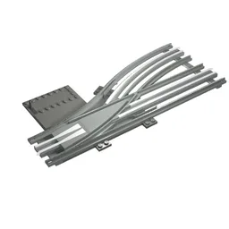 Train Track 12V Switch Point Left, Type 2 - Track Only / Light Gray