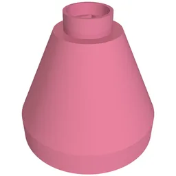Duplo Cone 2 x 2 x 1 2/3 / Medium Dark Pink
