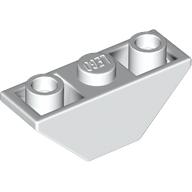 Lego Brick Sloped Inverted 45° 3 x 1 Double with 2 Completely Open Studs / White