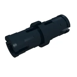 Technic Pin with Friction Ridges Lengthwise and Center Slots / Black
