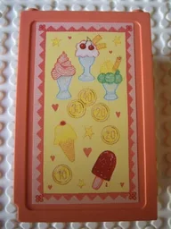 Scala Dresser without Top with Ice Cream Sundaes and Coins Pattern (Sticker) - Set 3116 / Salmon