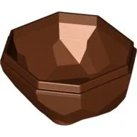 Rock Boulder 4 x 4, Bottom / Reddish Brown