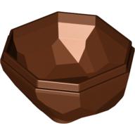 Lego Rock Boulder 4 x 4, Bottom / Reddish Brown