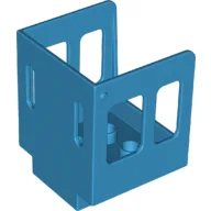 Duplo Train Cabin 3 x 3 x 3 1/2 Large Side Windows [Plain] / Dark Azure