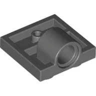 Plate Special 2 x 2 with 1 Pin Hole [Complete Underside Rib] / Dark Bluish Gray