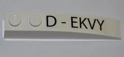 Slope, Curved 6 x 1 with 2 Studs with 'D-EKVY' Pattern Model Left Side (Sticker) - Set 7198