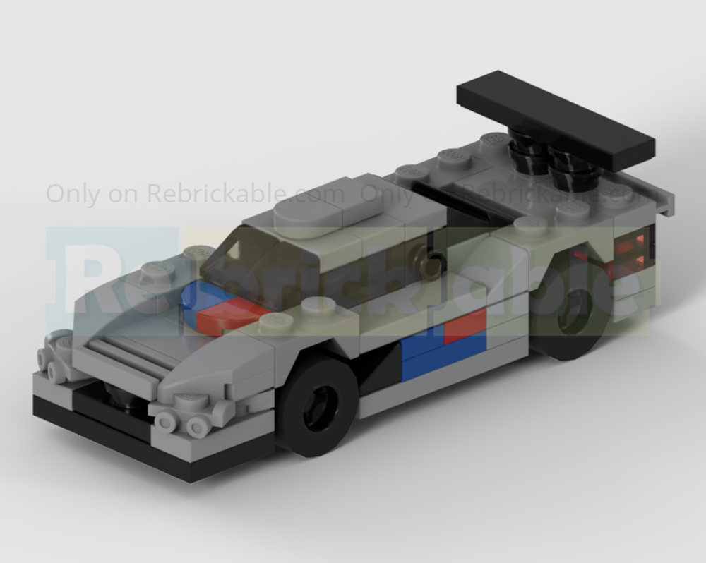 Lego Mercedes Benz CLK GTR GT1 Racing Car - Half Speed Champions Scale