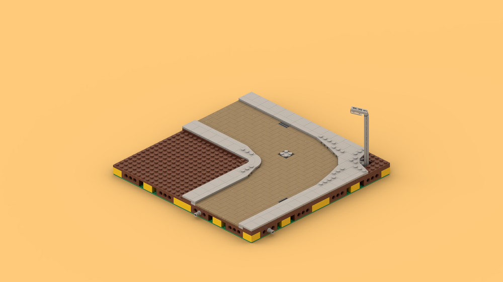 Lego Dutch Road Bricks One-way Corner MILS 32x32