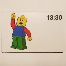 Activity Card, Time-Teaching 24-Hour Clock 13:30 / [No Color/Any Color]