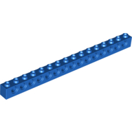 Lego Technic Brick 1 x 16 [15 Pin Holes] / Blue