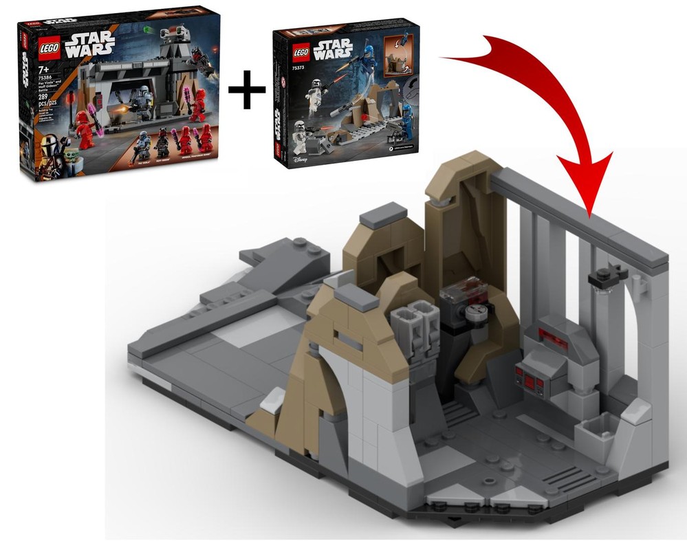 Lego Imperial Secret Base - Alternate Build of 75386-1 Paz Vizsla Moff Gideon Battle and 75373-1 Ambush on Mandalore Battle Pack