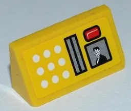 Slope 30 1 x 2 x 2/3 with Buttons, Card Swipe and Screen Pattern (Sticker) - Set 8186
