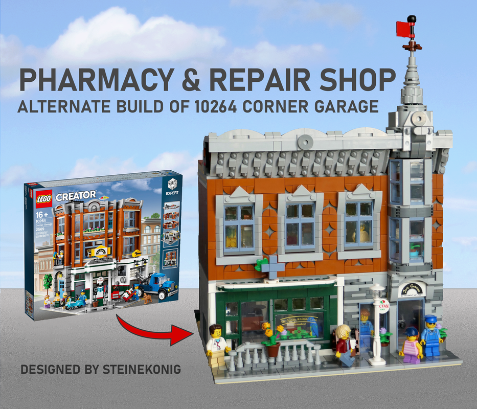 Lego Pharmacy and Old Repair Shop