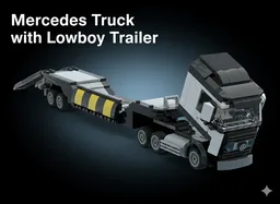 Mercedes Truck with Lowboy Trailer