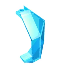 Panel 3 x 3 x 6 Corner Convex / Trans-Light Blue
