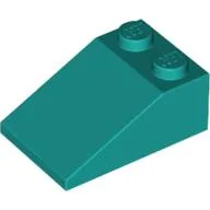 Brick Sloped 33° 3 x 2 / Dark Turquoise