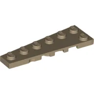 Wedge Plate 6 x 2 Left / Dark Tan