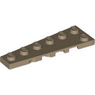Lego Wedge Plate 6 x 2 Left / Dark Tan