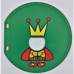 Duplo Ball Tube Exit Door with King Print / Green