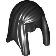 Lego Hair Long Smooth with Bangs Swept to the Right / Black