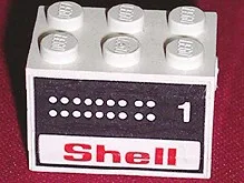 Stickered Assembly 3 x 2 x 1 2/3 with Shell Tank Number 1 Pattern on Both Sides (Stickers) - Set 6610