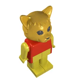 Fabuland Figure, Charlie Cat / Red